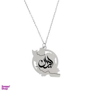 گردنبند زنانه گیلواره زراوشان مدل ایران طرح تایپوگرافی ایران کد T03
