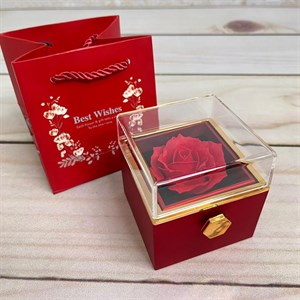 باکس گل سورپرایزی چرخشی رز