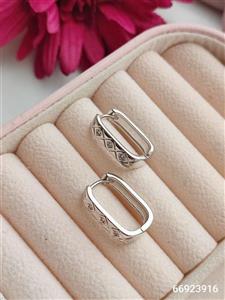 گوشواره حلقه ای رنگ سیلور مارک ژوپینگ کیفیت عالی رنگ ثابت کد 1616337