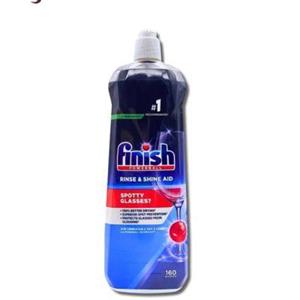 مایع جلادهنده ماشین ظرفشویی فینیش اصل اروپا ۸۰۰ میل مدل Rinse And Shine Aid محافظت کننده از ظروف  مناسب 160 بار مصرف