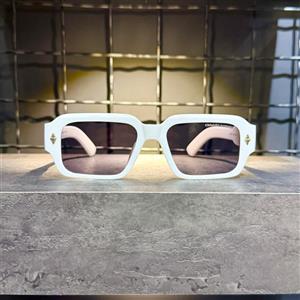 عینک برند CHROME HEARTS فریم سفید / شیشه دودی روشن کد CH8232