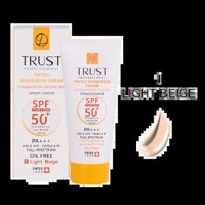 کرم ضد آفتاب رنگی بژ روشن SPF50 تراست