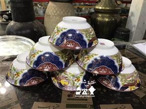 یک دست (شش عدد) کاسه آبگوشتخوری عقابی آنتیک زیبا  کاملا سالم و نو  قطر۱۸ سانت