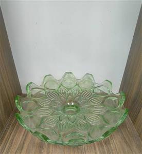 شیرینی خوری پایه دار چشم گاوی سبز اصل چک 