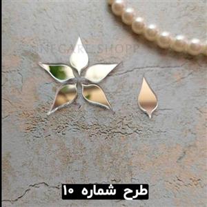 آینه پلکسی طرح برگ کشیده