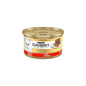 کنسرو گربه گورمت گلد Gourmet با طعم گوشت گاو