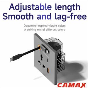 پریز شارژر دیواری با سیم فنری و پریز یونیورسال 20W