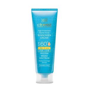 کرم ضدآفتاب رنگی Spf60 سینره (Cinere) فاقد چربی حجم 50 میلی لیتر