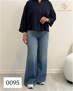 شلوار جین بگ زنانه کد 0095