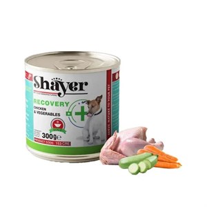 کنسرو غذای سگ شایر ریکاوری طعم مرغ و سبزیجات وزن 300 گرم