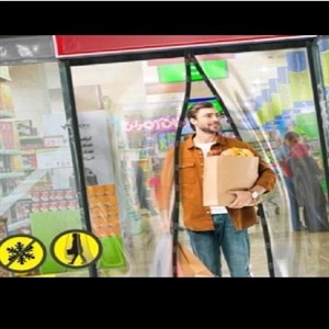 پرده مغناطیسی نایلونی 170 در 230 (ضمانتی) مدل جدید آهنربا یکسره درب پلاستیکی آهنربادار طلق مشما کاور مگنتیگ