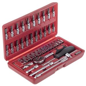 جعبه 46 پارچه آچار و سری بکس و پیچ گوشتی کد 1325 (پرداخت درب منزل)