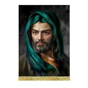 کتیبه مخمل شمایل امام حسین(ع)