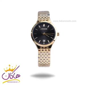 ساعت مچی سیتیزن زنانه فلزی طلایی صفحه مشکی 3325/9