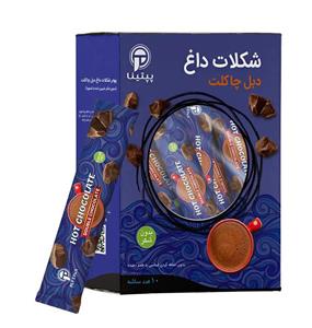 شکلات داغ دبل چاکلت پپتینا 10 ساشه‌ای