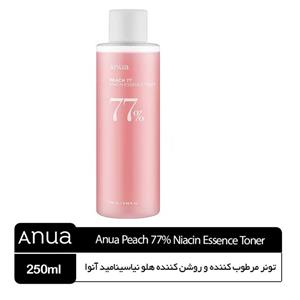 تونر مرطوب کننده و روشن کننده هلو نیاسینامید آنوا