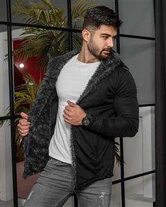 شنل مردانه خز طوسی مدل Venit