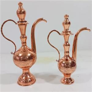 گلاب پاش تمام مسی در دار زنجان رنگ ثابت طرح دار سایز متوسط