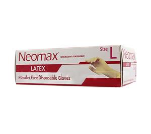 دستکش لاتکس بدون پودر 100عددی Neomax(حریر)  - XS,10 بسته (1 کارتن)