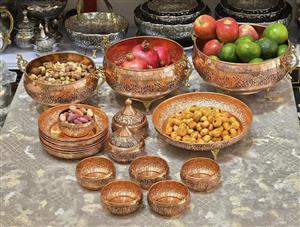 سرویس پذیرایی مسی اطلس نیلوفر ۱۸ تیکه