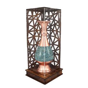 گلدان فیروزه کوبی مسی صنایع دستی فاخر مدل هدیه