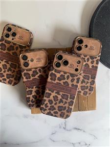 قاب آیفون مدل Dior Leopard Golden