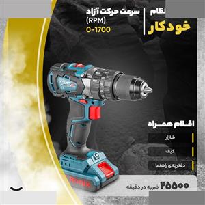 دریل پیچ گوشتی شارژی براشلس رونیکس مدل 8900 باتری 20 ولت