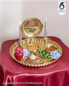 ست هفت سین ساده  برنجی ضخیم هفت سین سینی مجمع با ضمانت ۶۰ ماهه صنایع دستی کیمیا ترنج