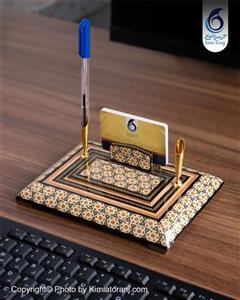 جاقلمی رومیزی خاتم کاری ست اداری روکش پلی استر صنایع دستی کیمیا ترنج 