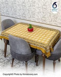 سفره قلم کاری طرح گلیم رنگ طبیعی پارچه قلم کار صنایع دستی کیمیا ترنج