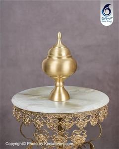 شکلات خوری تک پایه برنجی با ضمانت ۶۰ ماهه کیمیاترنج طرح هندی 
