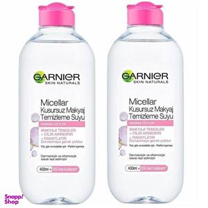 محلول پاک‌ کننده آرایش صورت گارنیه (Garnier) مدل Skin Naturals حجم 400 میلی‌لیتر مجموعه 2 عددی