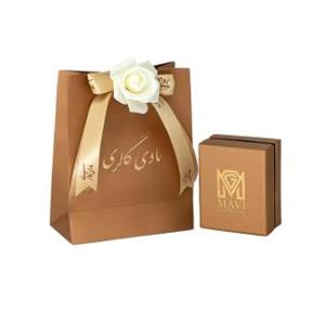 گوشواره طلا 18 عیار مدل کلیپسی طرح ورساچه ماوی گالری 
