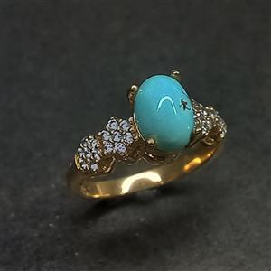 انگشتر فیروزه زنانه (کد 7786)