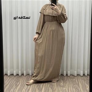 پیراهن ساحلی نخی آستین بلند زنانه و دخترانه فری سایز مدل ملوانی