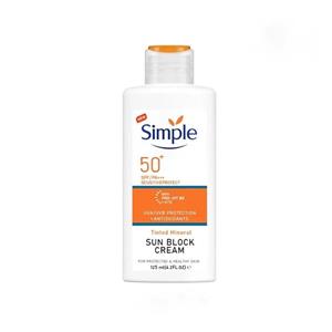 ضد آفتاب سیمپل SPF 50 ویتامینه و حاوی مواد معدنی ضد اشعه‌های UVA, UVB