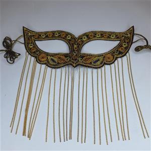 بالماسکه گلابتونی ریسه طلایی ترمه پرکار
