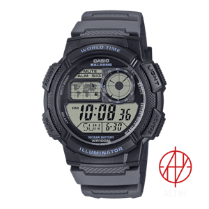 ساعت مچی دیجیتال کاسیو مدل AE-1000W-8AVDF (قاب نقره‌ای طرح خلبانی – باتری ۱۰ ساله)