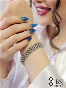دستبند نقره زنانه مدل GN110 طرح رولکس و تراش | لوکس و خاص 