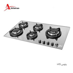 گاز رومیزی اخوان پنج شعله شیشه‌ای مدل V7S با راندمان بالا و طراحی مدرن
