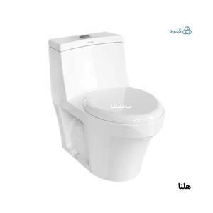 توالت فرنگی هلنا چینی کرد با سیستم فلاش ریزشی و آکس ۱۲ سانتی‌متر | ابعاد کوچک و عملکرد اقتصادی