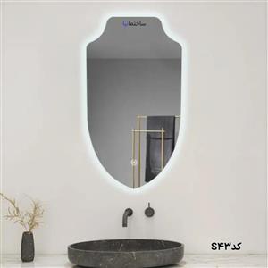 آینه دفرمه نوری S43 با کلید لمسی و حاشیه سندبلاست (سایز ۵۰×۸۰)