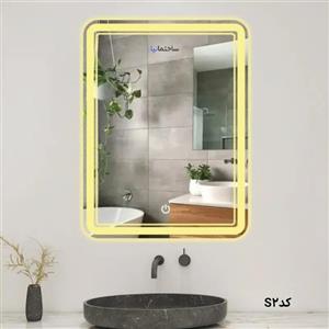 آینه مستطیل نوردار سایز ۵۰×۷۰ کد S2 | طراحی ساده و مدرن با تولید طرح دلخواه شما
