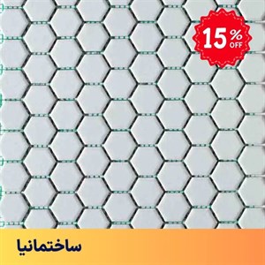کاشی استخری ۶ گوش سفید سرامیک البرز مدل SG-WH1 – پرسلان براق ضدآب