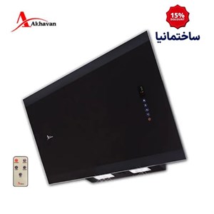 هود مورب اخوان مدل H89-60 | هود شیشه‌ای مشکی ۶۰ سانتی با پنل لمسی و موتور باکالیت