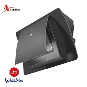 هود مورب اخوان مدل H60 | طراحی شیشه‌ای مشکی، موتور باکالیت، سنسور دود و کنترل لمسی
