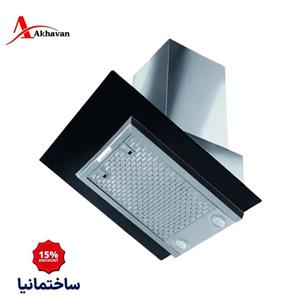 هود مورب اخوان مدل H39 | طراحی شیشه‌ای مشکی و استیل، کنترل مکانیکی و مکش قوی