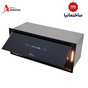 هود مخفی اخوان مدل H223 | توکار، سنسور هوشمند، طراحی شیشه مشکی مدرن