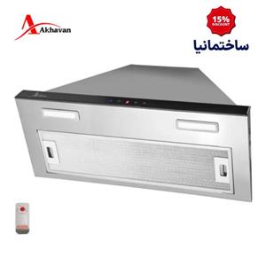 هود مخفی اخوان مدل H64-TS(H215) | طراحی شیشه‌ای استیل با کنترل لمسی و صدای کم