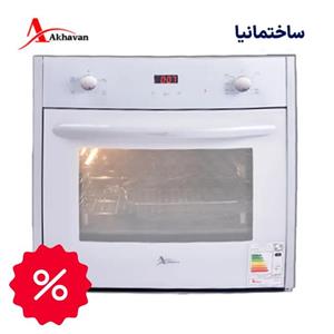 فر توکار اخوان مدل F33 برق و گاز | نمای شیشه سفید هلالی با قابلیت کارکرد همزمان گاز و برق